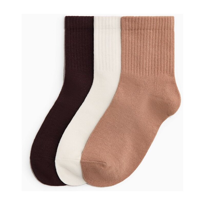 H&M - Ponožky 3 páry - béžová 114899623