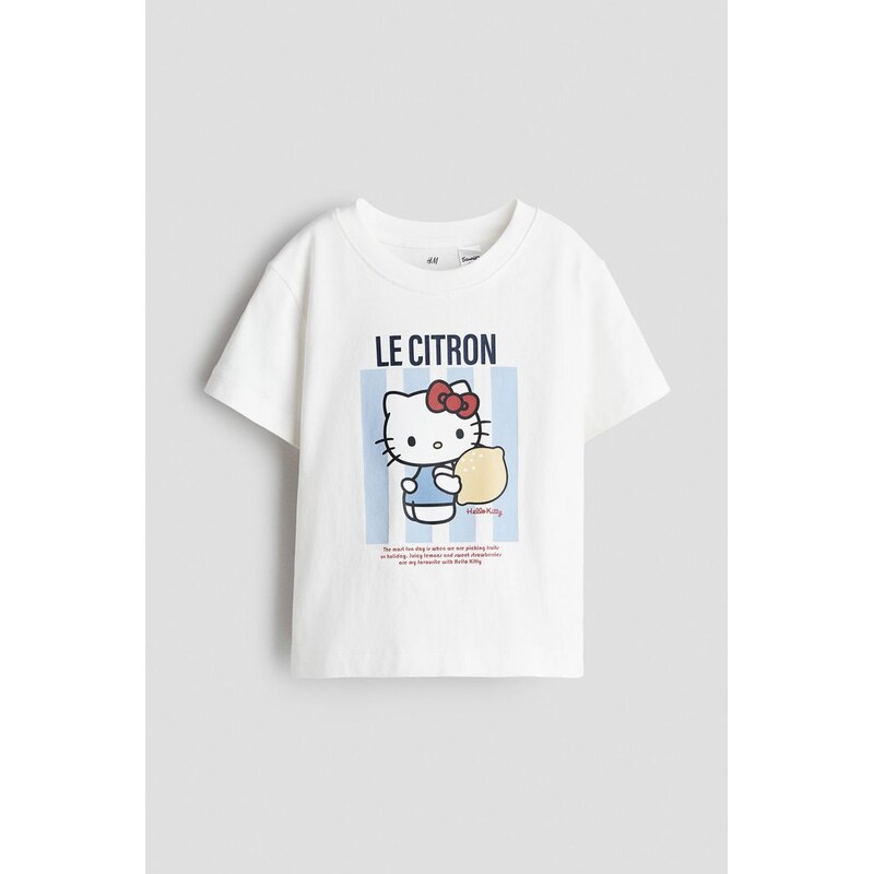 H&M - Tričkos potiskem - Bílá/Hello Kitty