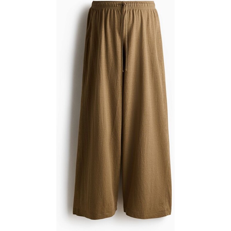 H&M - MAMA Kalhoty se stahovací šňůrkou Before & After - Khaki