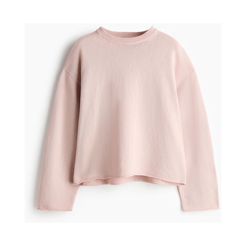 H&M - Svetrs rolovanými lemy - růžová 114899794