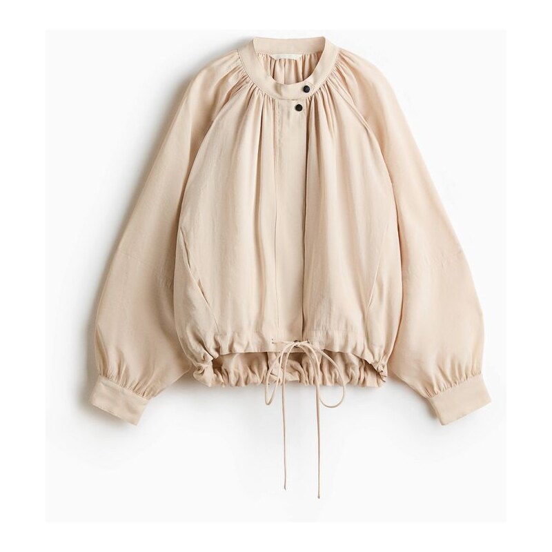 H&M - Modalová bundas balonovým rukávem - béžová 114899790