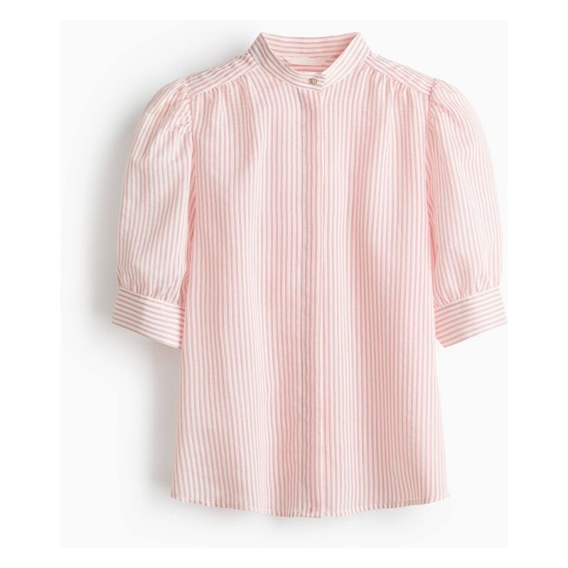 H&M - Halenkas nabíranými rukávy - červená 114899833