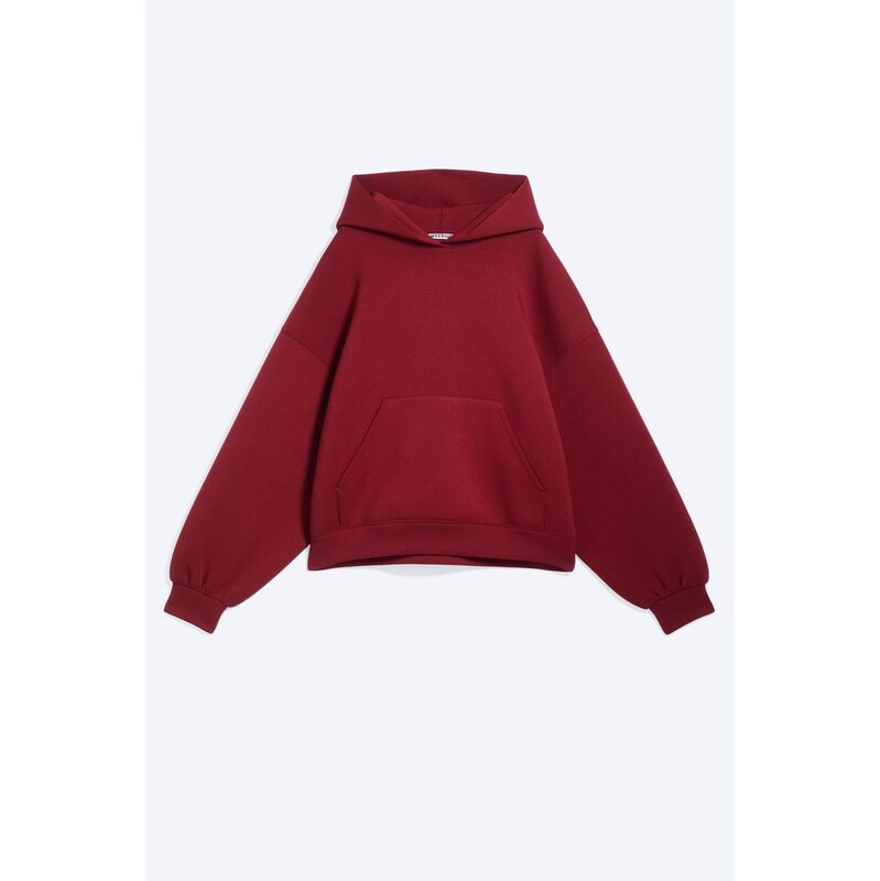 H&M - Oversized Scuba Hoodie - červená 114899843