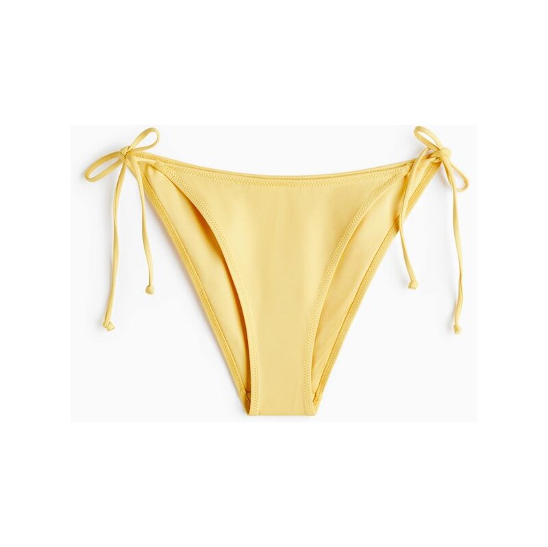 H&M - Zavazovací bikinové kalhotky tanga - žlutá 114899838