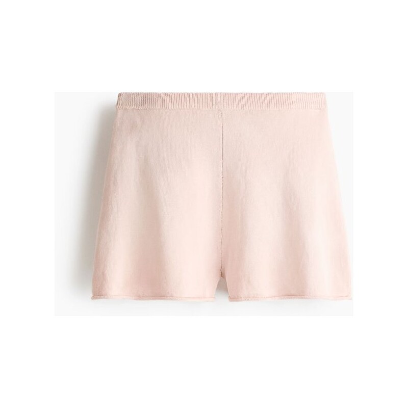 H&M - Pletené šortkys rolovanými lemy - růžová 114899839