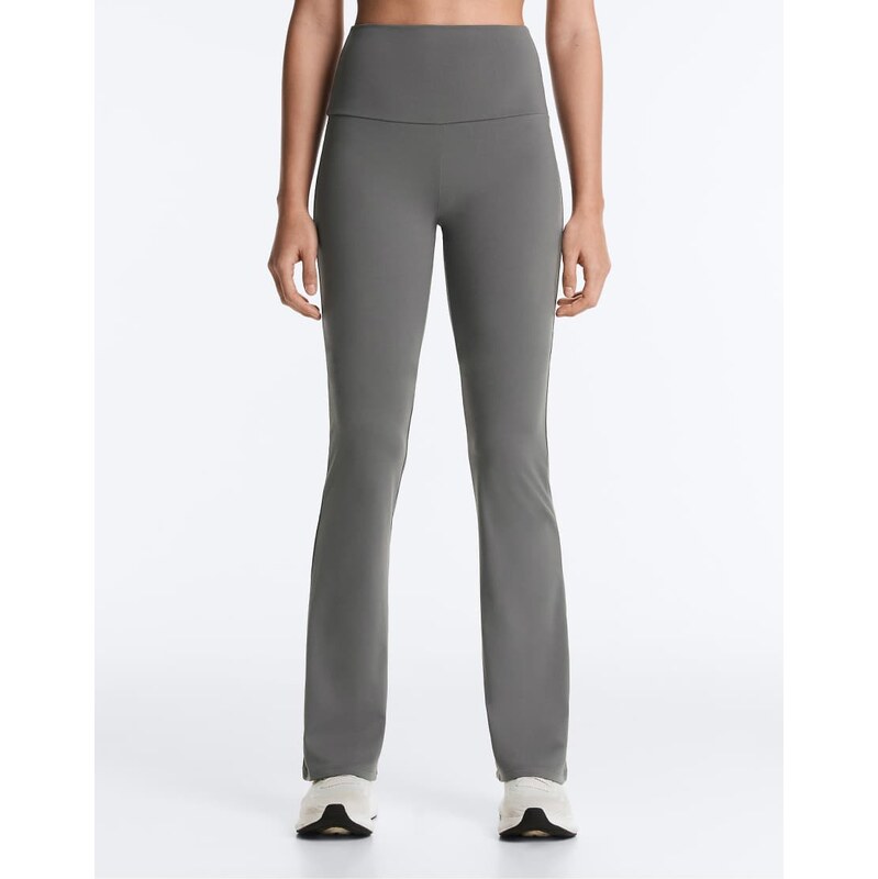OYSHO Comfortlux high-rise flare trousers in light grey 114900465