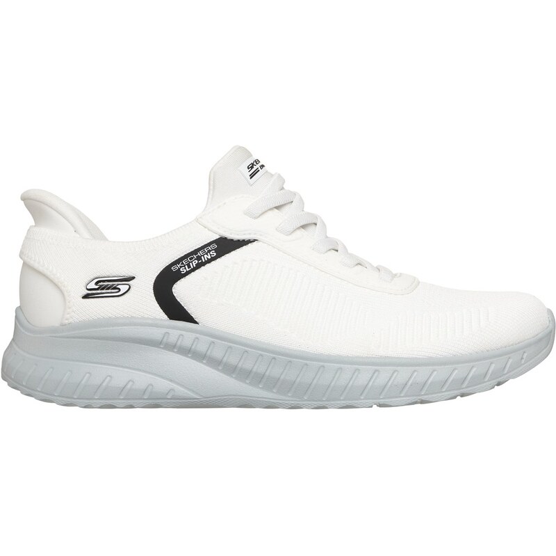 Skechers Ženy Slip-ins: BOBS Sport Squad Chaos Shoes v Bílý/Šedá