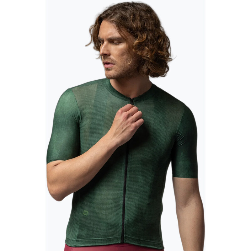 Pánský cyklistický dres Alé Deep dark green