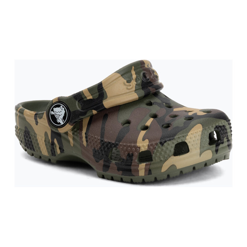 Dětské nazouváky Crocs Classic Camouflage Toddler army green