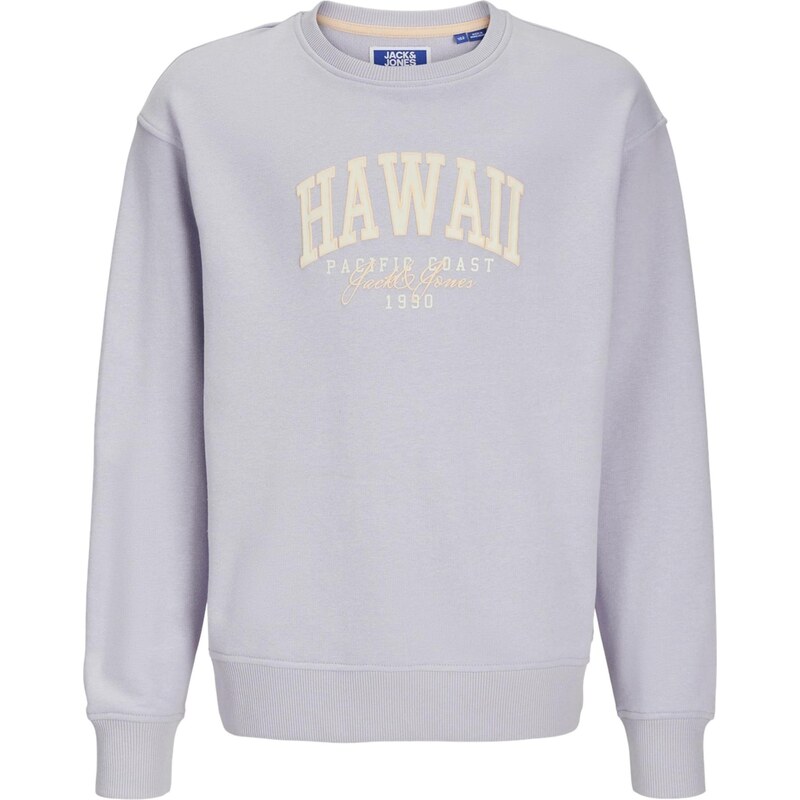 Jack & Jones Junior Mikina Detroit krémová / světle žlutá / šedá