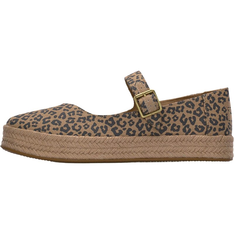 TOMS Baleríny s řemínky velbloudí / černá 114905187