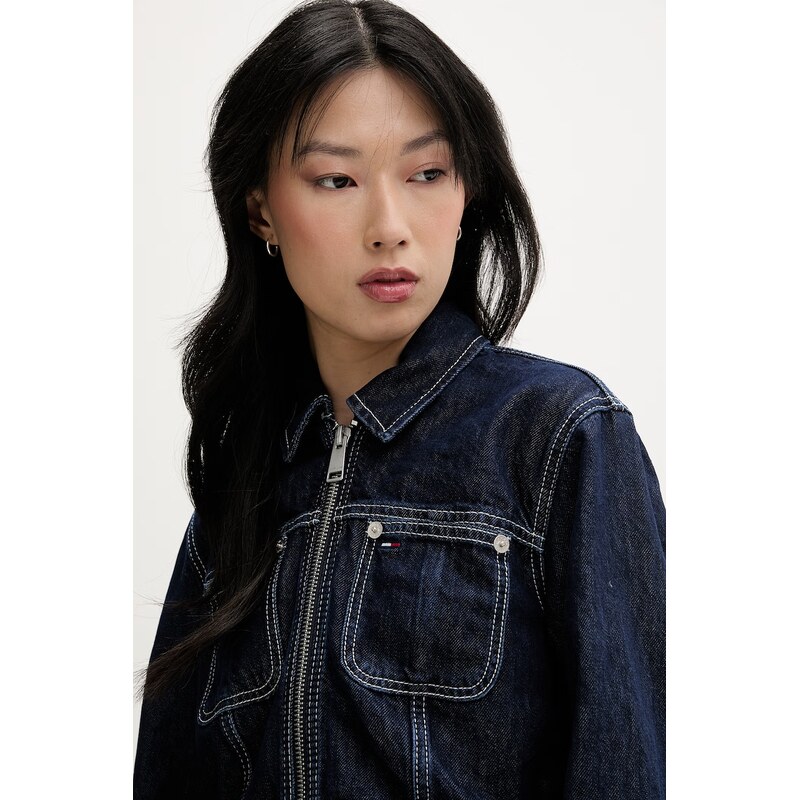 Tommy Jeans přechodová bunda dámská džínová