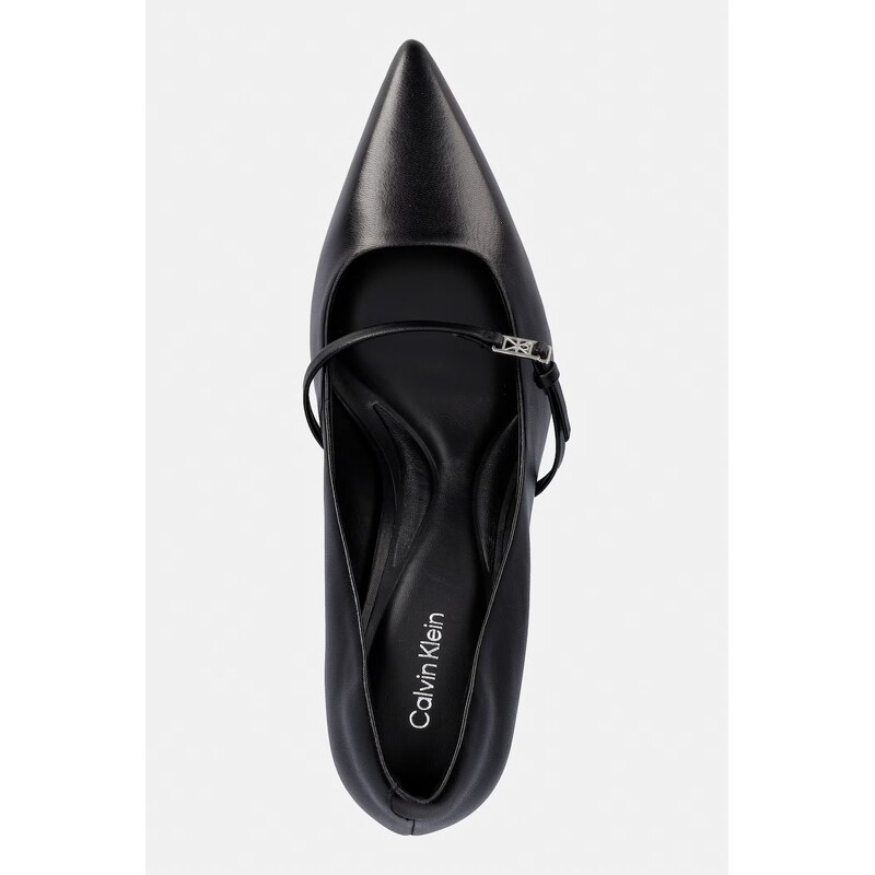 Calvin Klein Lodičky kožené ESS STILETTO 70 MJ LTH HDW