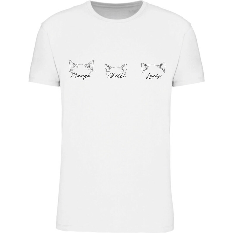 Giftela Personalizované pánské tričko se zvířecímí oušky