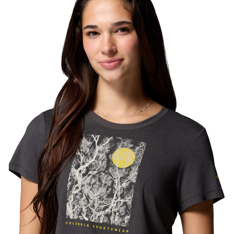 Dámské Tričko s krátkým rukávem COLUMBIA PARSONS POINT SS SCOOP TEE 2164461010 – Černá