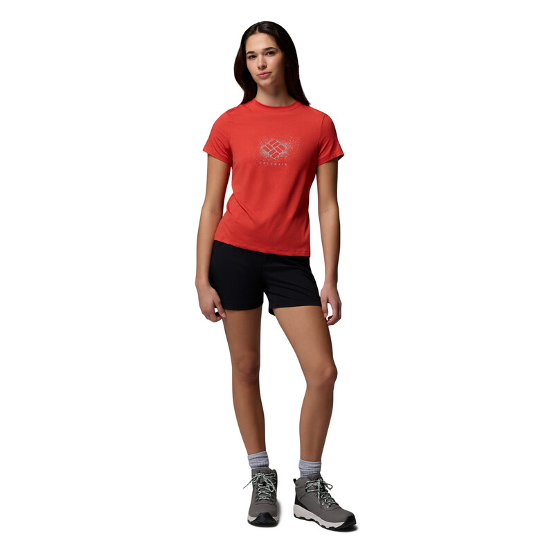 Dámské Tričko s krátkým rukávem COLUMBIA PARSONS POINT SS GRAPHIC TEE 2154951606 – Červená