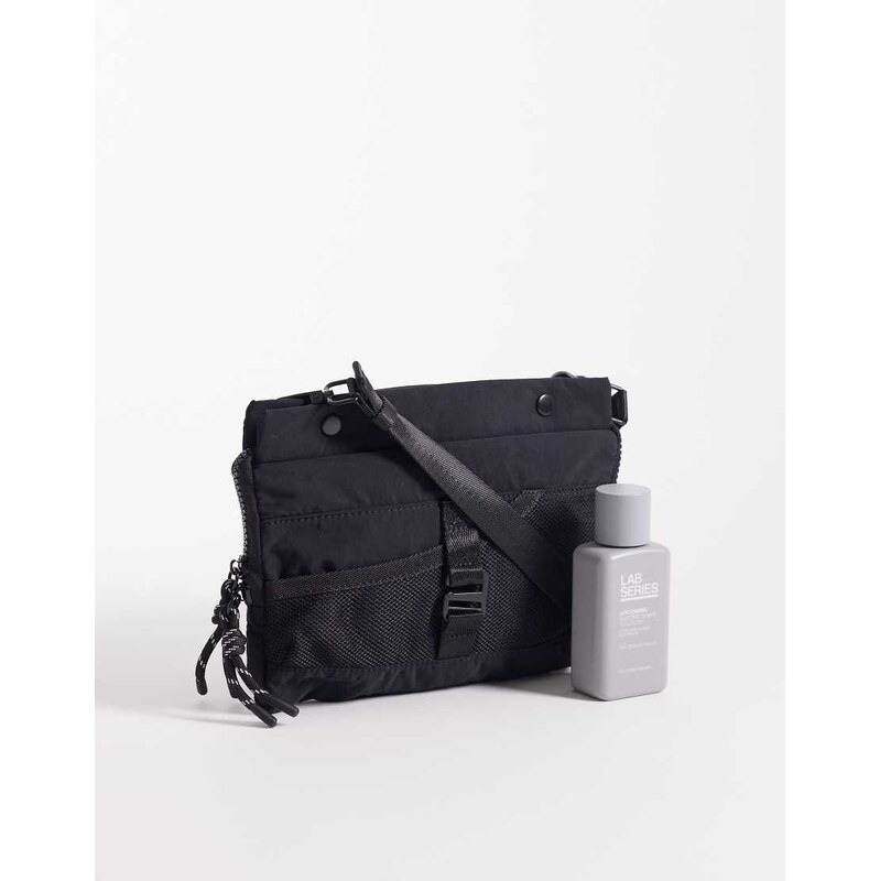 ASOS DESIGN nylon crossbody in black