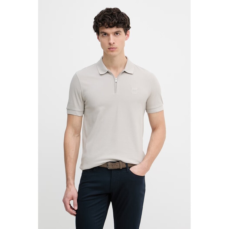BOSS Orange polo pánské s bavlnou