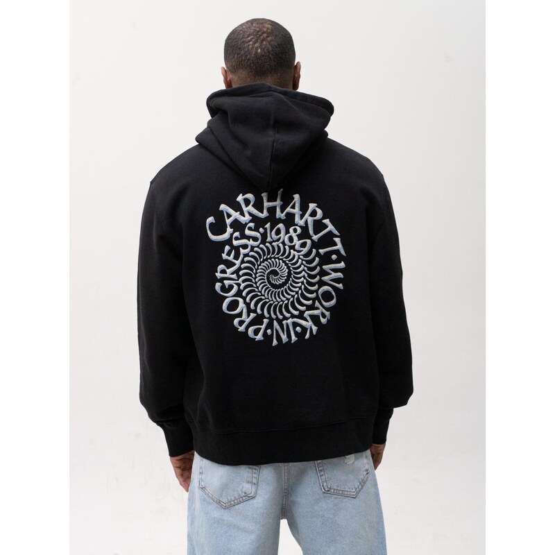 Pánská černá mikina s kapucí Carhartt WIP Spiral