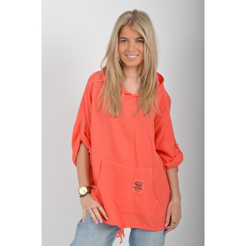 Enjoy Style Malinová mušelínová mikina ES6621