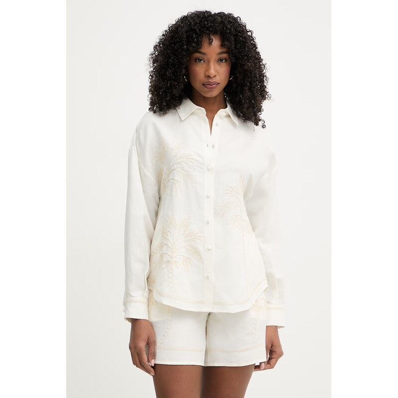 Twinset dámská košile se lnem 114628876