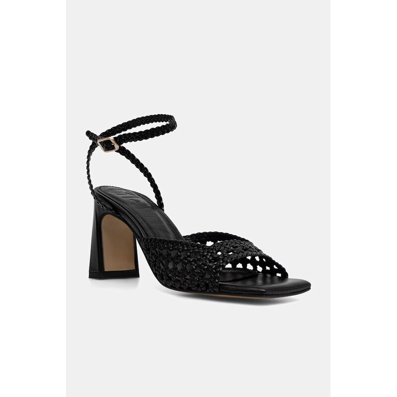 Souliers Martinez sandály na sloupku kožené LEA
