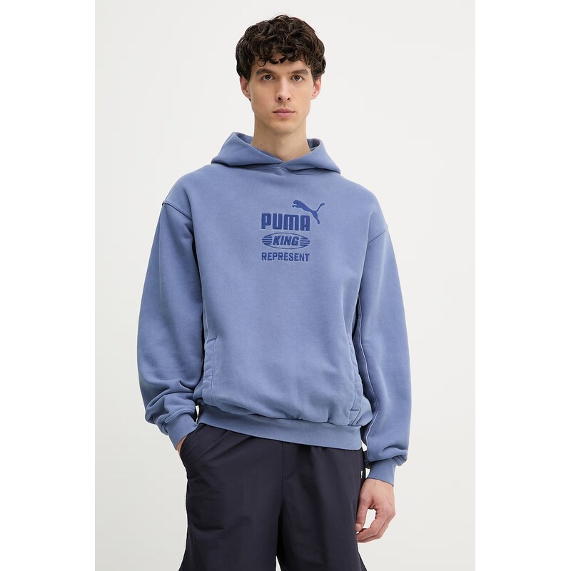 Puma mikina s kapucí pánská bavlněná PUMA x REPRESENT