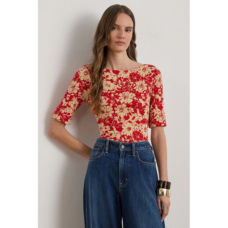 Lauren Ralph Lauren basic tričko dámské s bavlnou