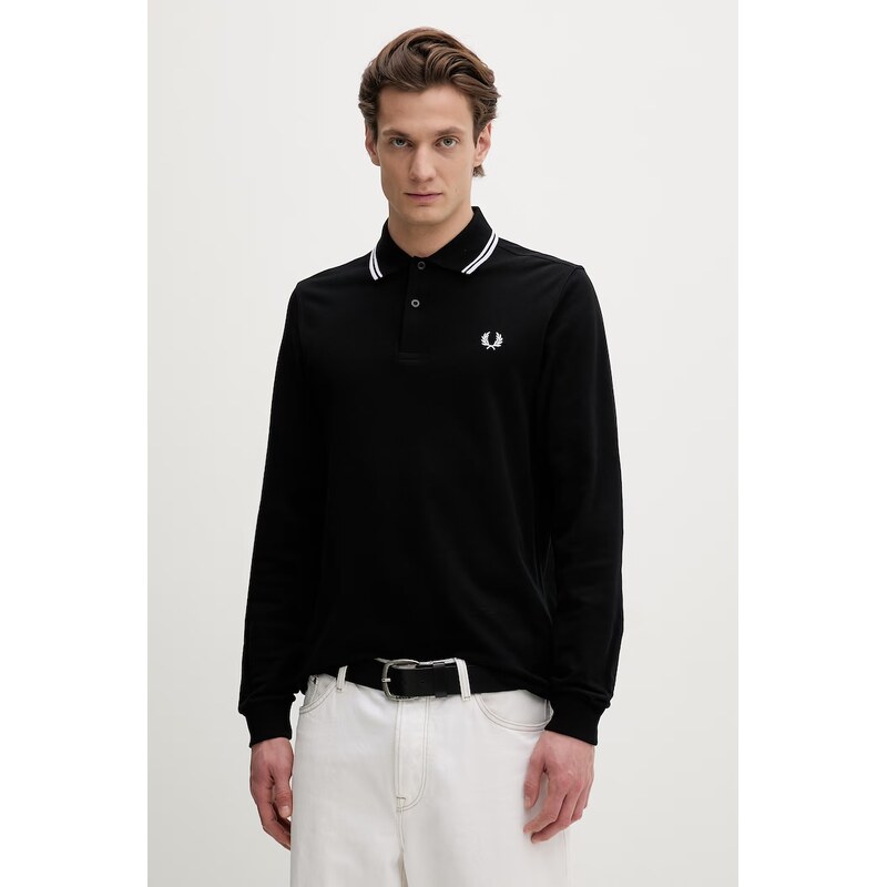 Fred Perry Bavlněné tričko s dlouhým rukávem Fred Perry