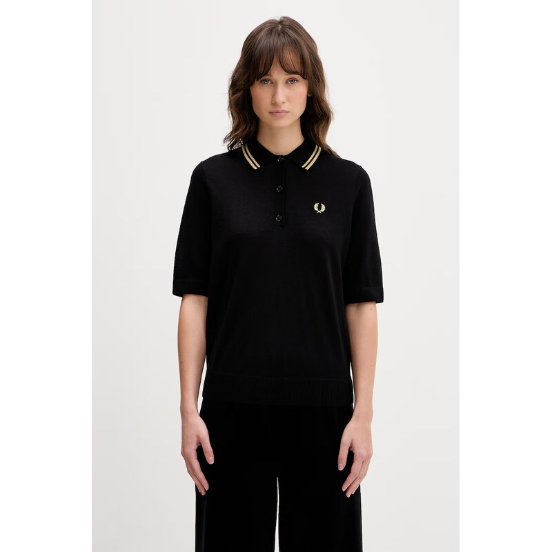 Polo tričko s příměsí vlny Fred Perry 114874542