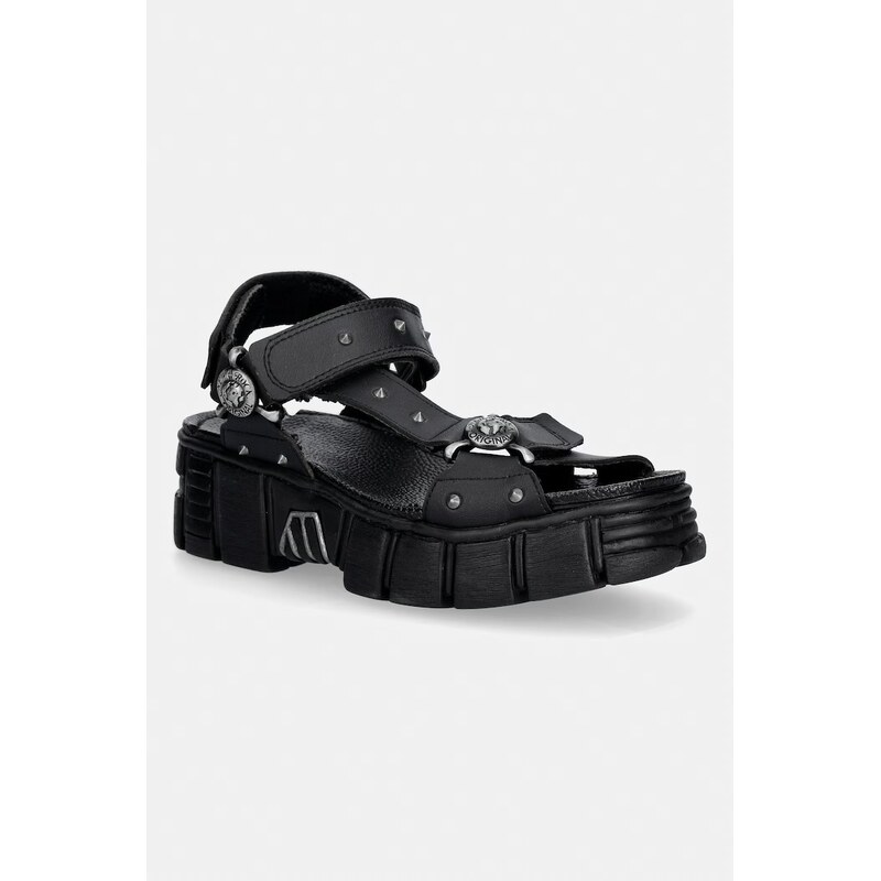 New Rock sandály na platformě dámské VEGAN NEGRO, TOWER CASCO NEGRO 114628939