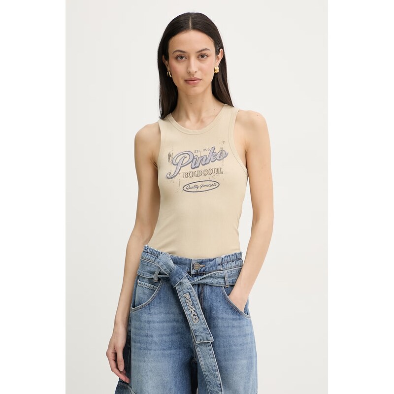 Pinko top dámský bavlněný s elastanem 114734864