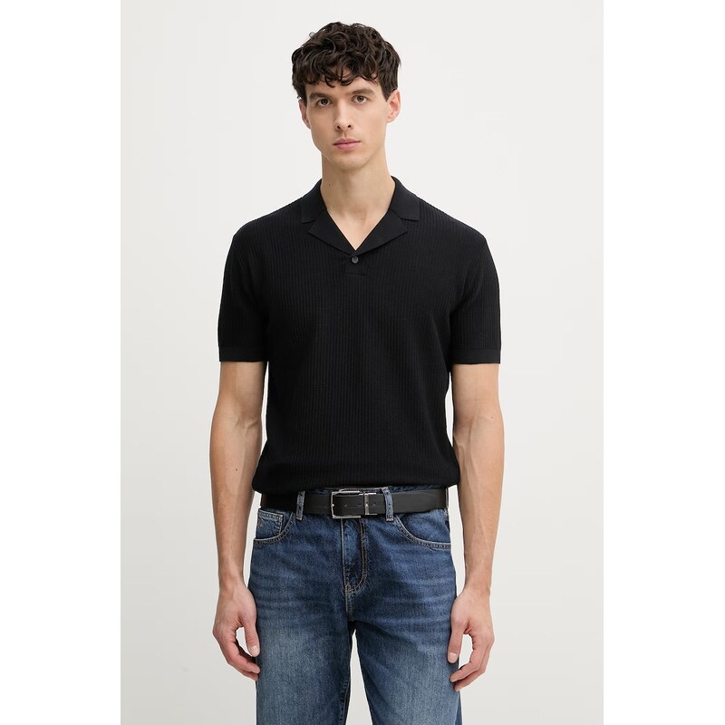 Armani Exchange polo pánské bavlněné