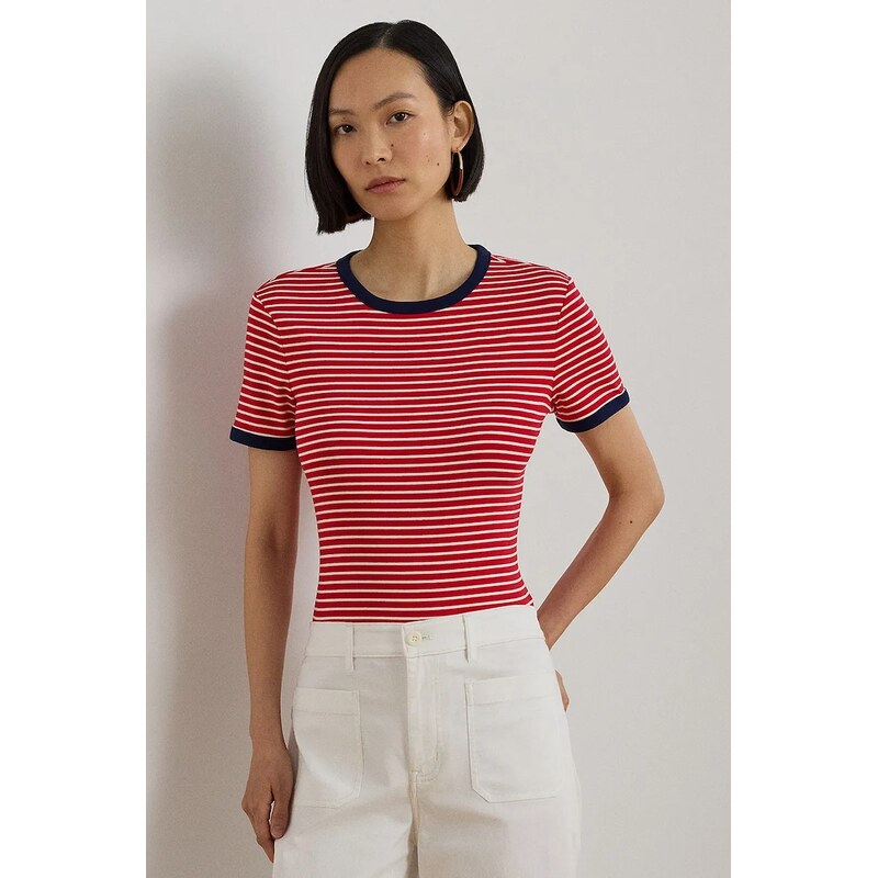 Lauren Ralph Lauren basic tričko dámské bavlněné