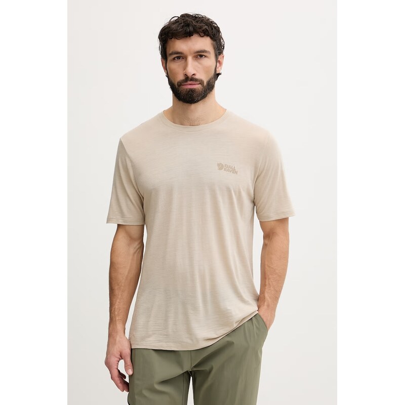 Fjallraven tričko pánské s příměsí vlny Abisko Wool
