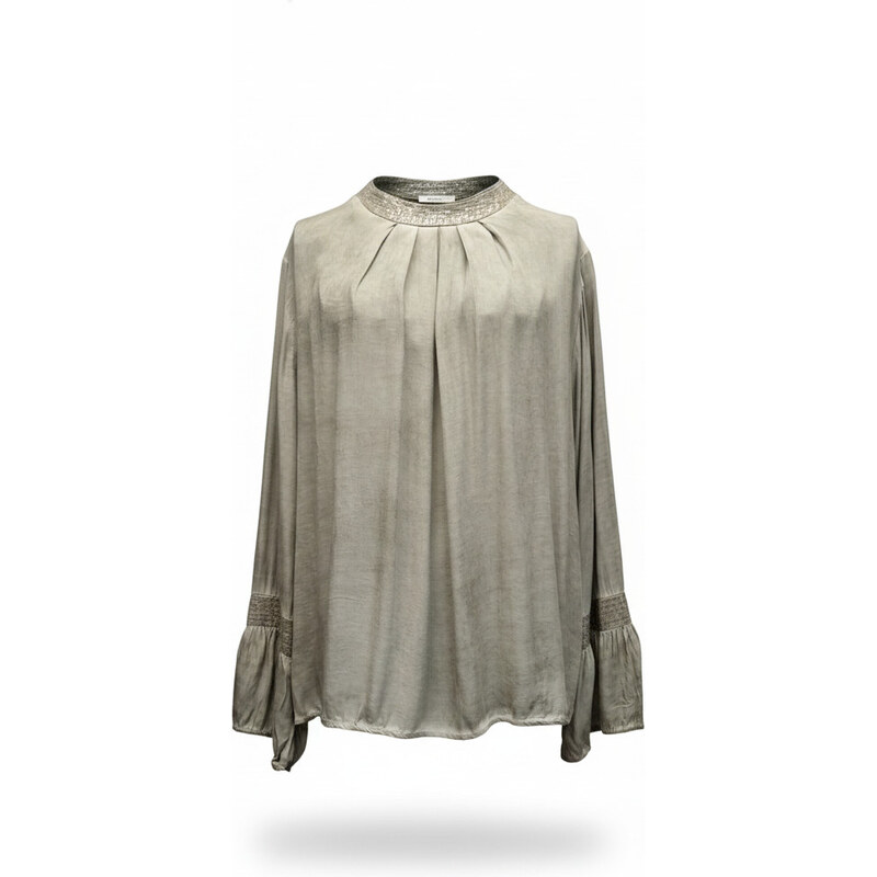 Allen dámská móda Halenka khaki s dlouhým rukávem velikost L/XL 114900013