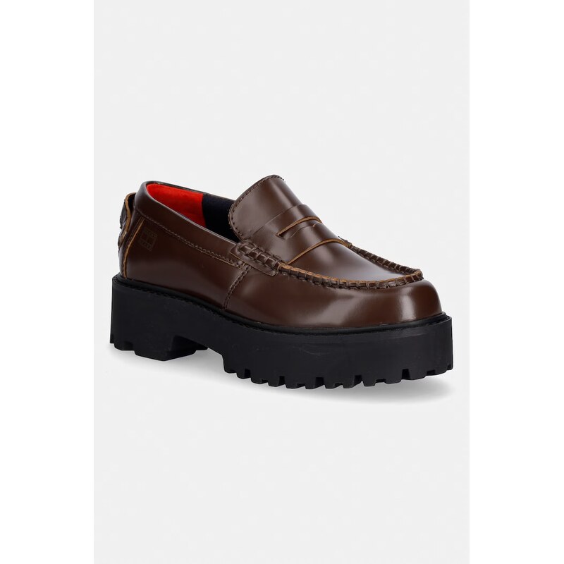 Tommy Jeans mokasíny dámské kožené ARCHIVE 01 LEATHER LOAFER