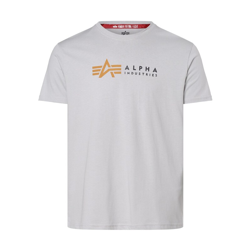 ALPHA INDUSTRIES Tričko kari / světle šedá / černá