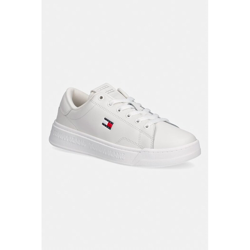 Tommy Jeans TJW SCRIPT CUPSOLE tenisky dámské kožené