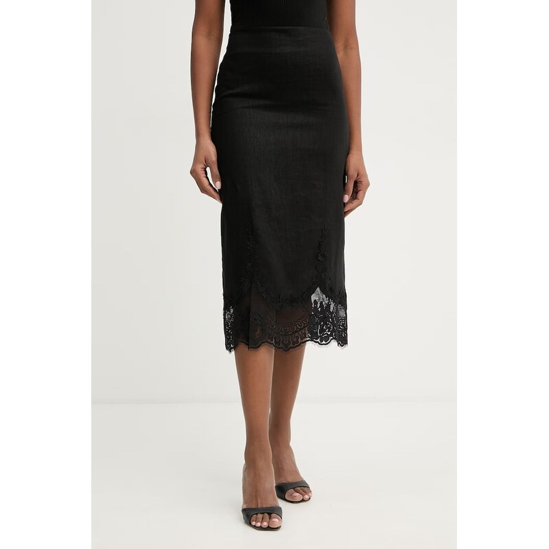Twinset sukně lněná 114628862