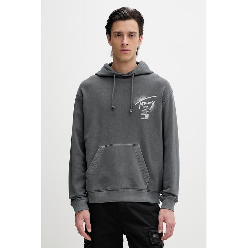 Tommy Jeans mikina s kapucí pánská bavlněná