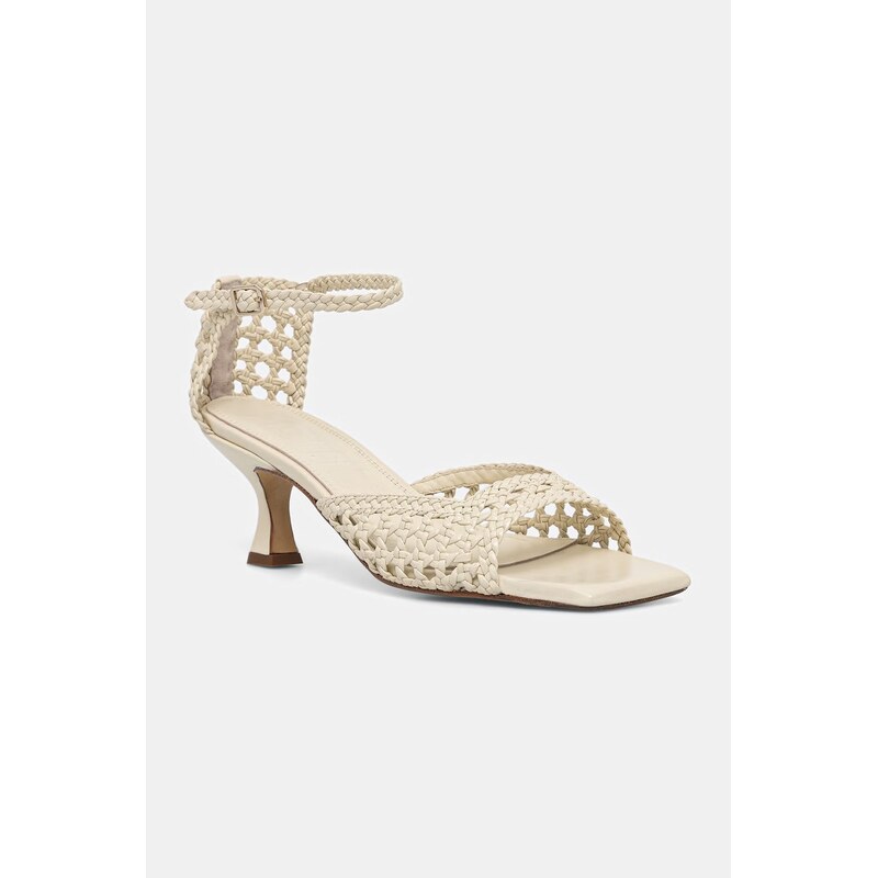 Souliers Martinez sandály na nízkém podpatku kožené VERONICA