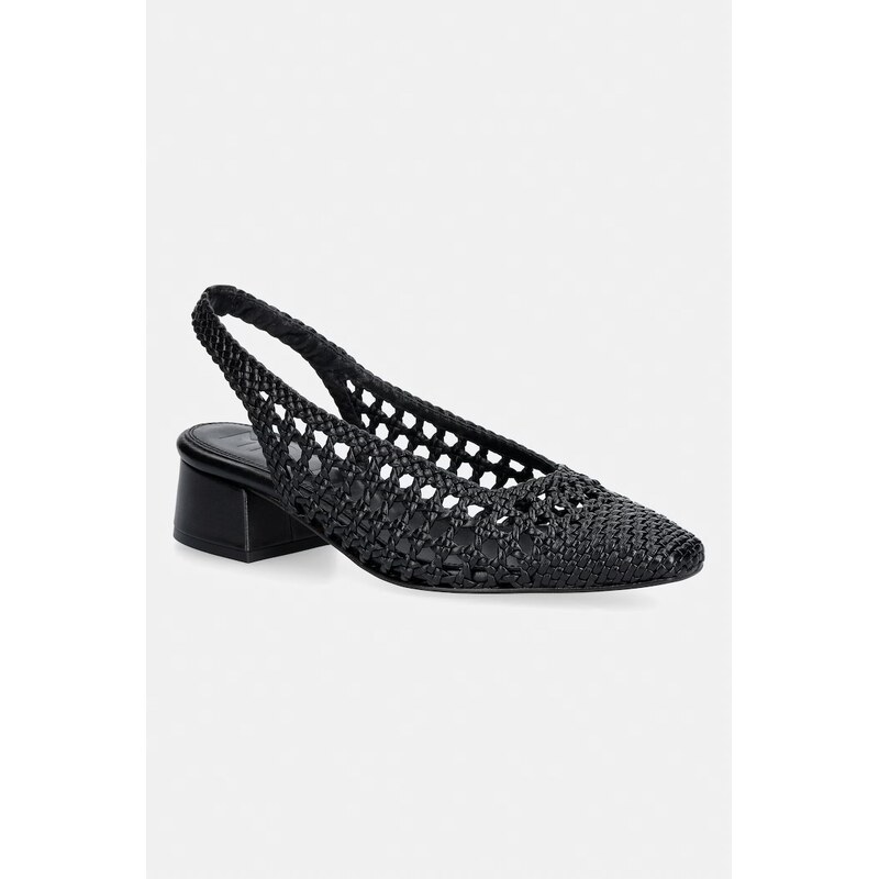 Souliers Martinez lodičky s otevřenou patou kožené NOVA