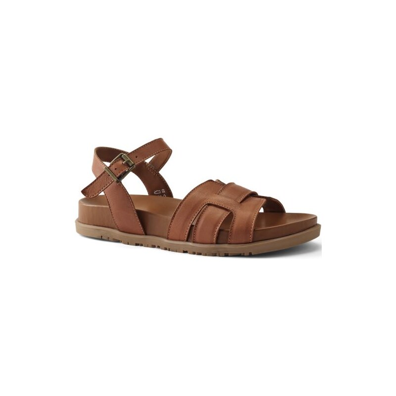 Ankle Strap Leather Sandals, Women, size: 8.5, regular, Misc,