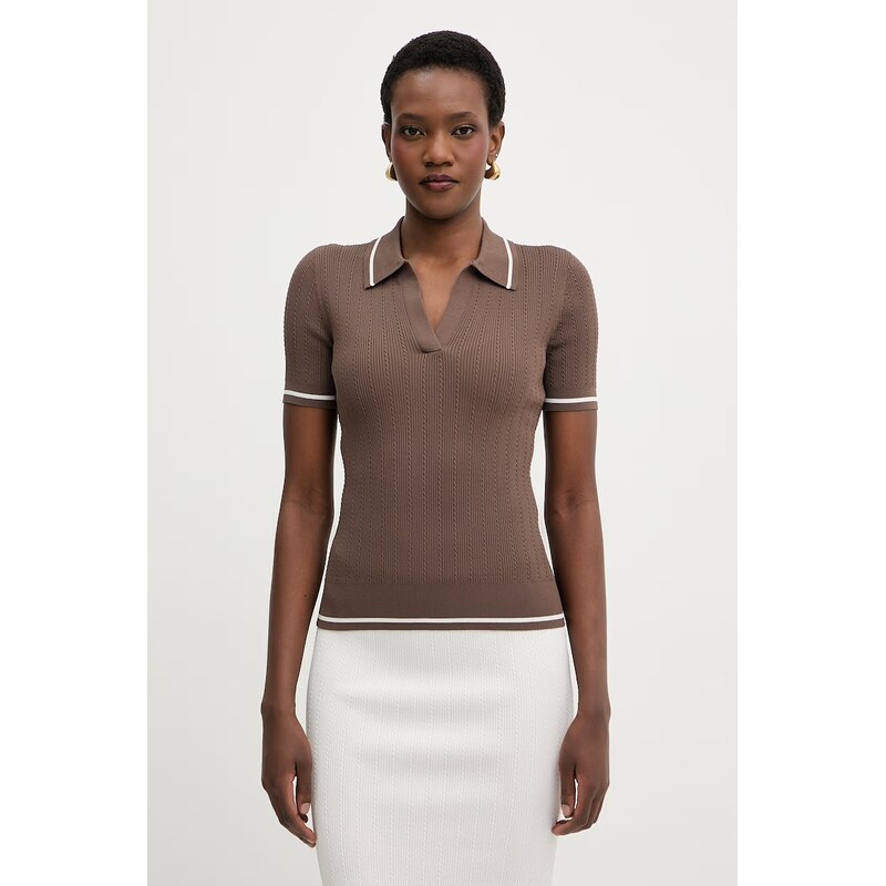 Armani Exchange svetrové polo dámské s viskózou 115175703