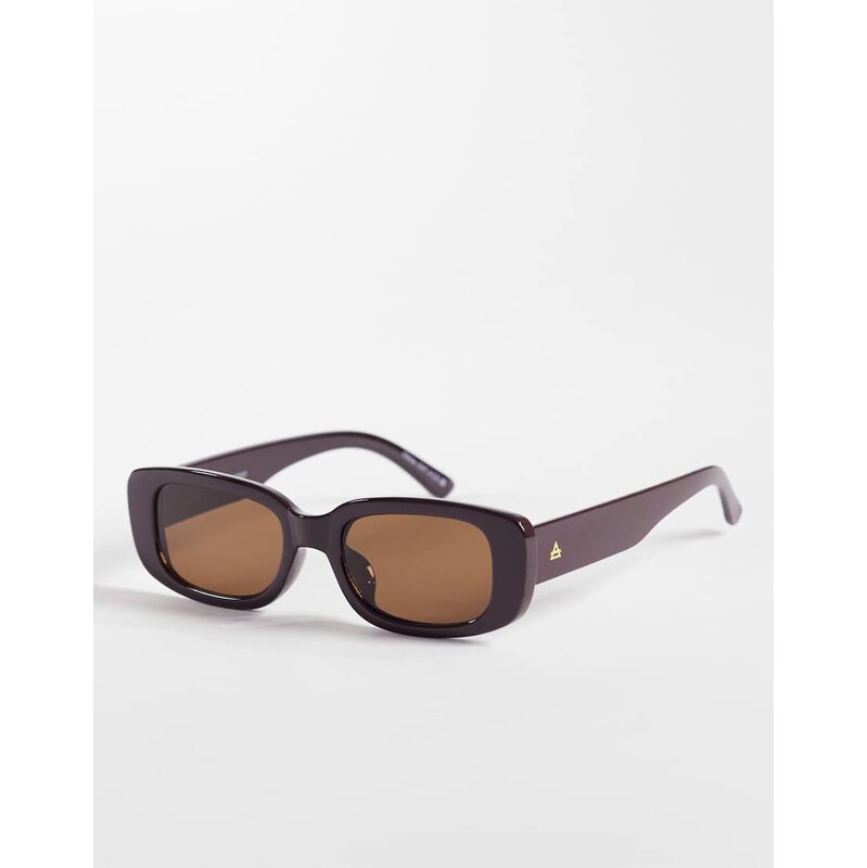 AIRE ceres rectangular sunglasses in chocolate brown