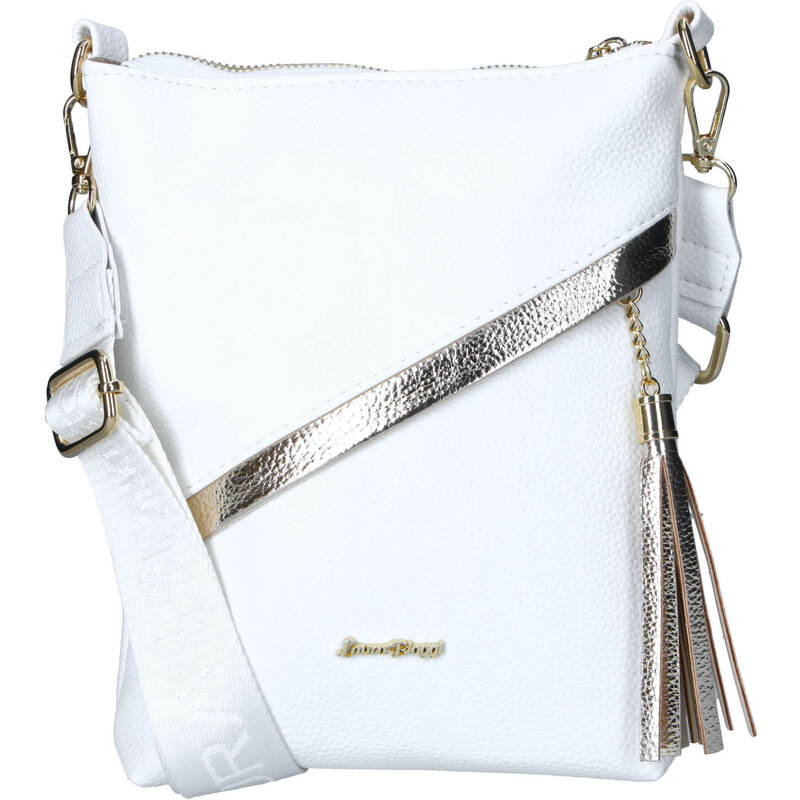 Laura Biagii Dámská kožená crossbody kabelka bílá - Laura Biaggi
