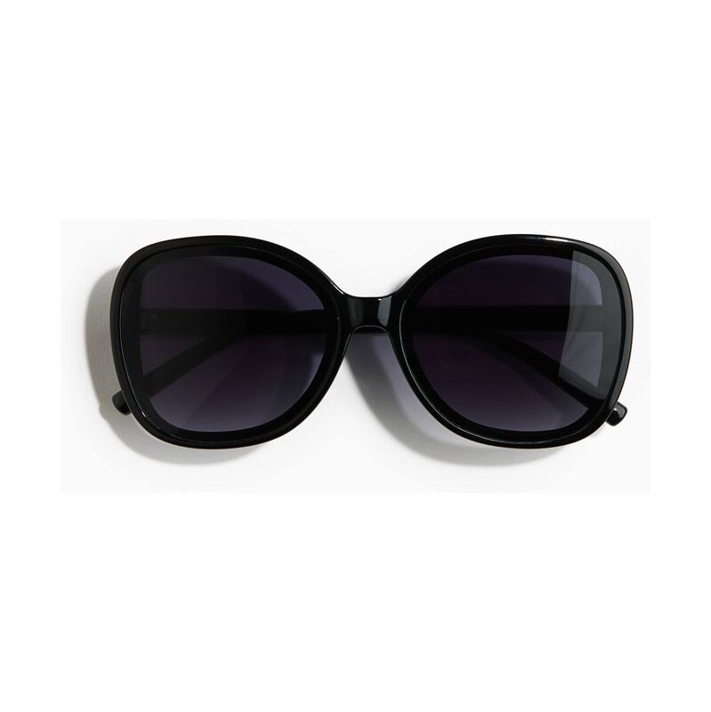 H&M - Hranaté sluneční brýle - černá 114926082