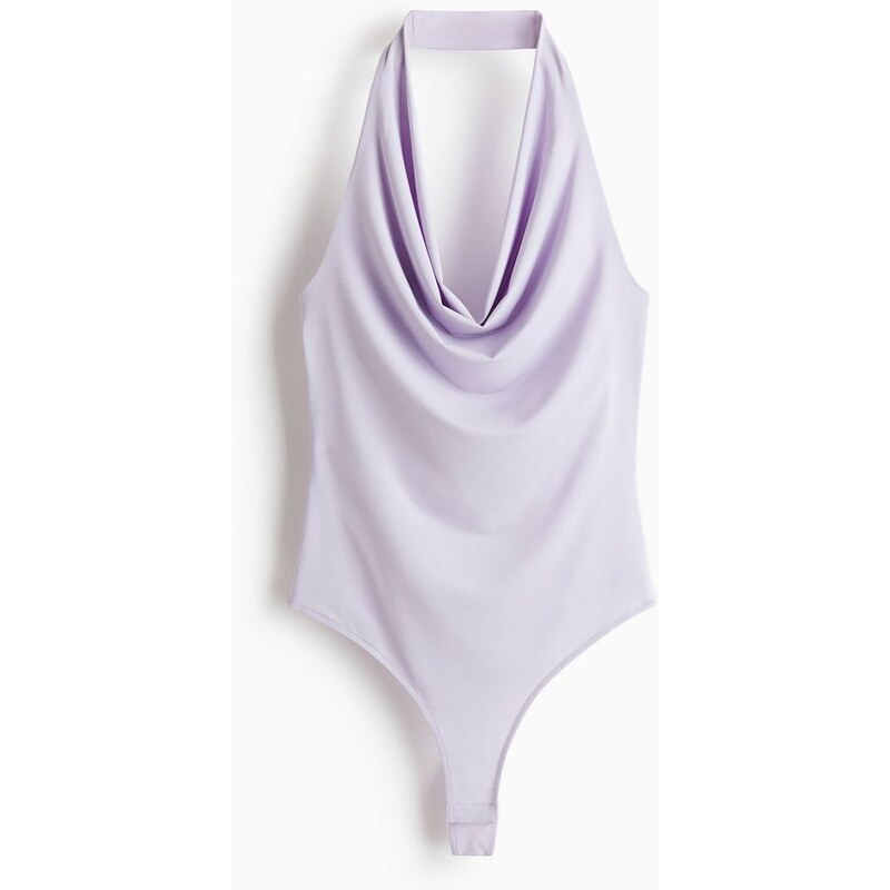 H&M - Halterneck thong body - fialová 114926125