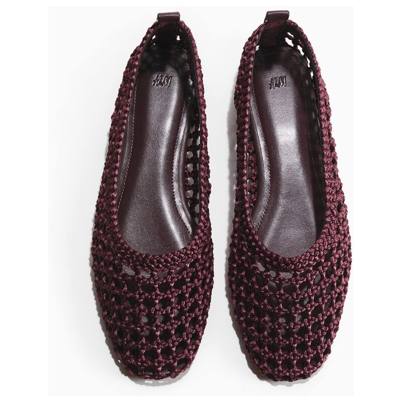 H&M - Braided ballet pumps - hnědá 114926136